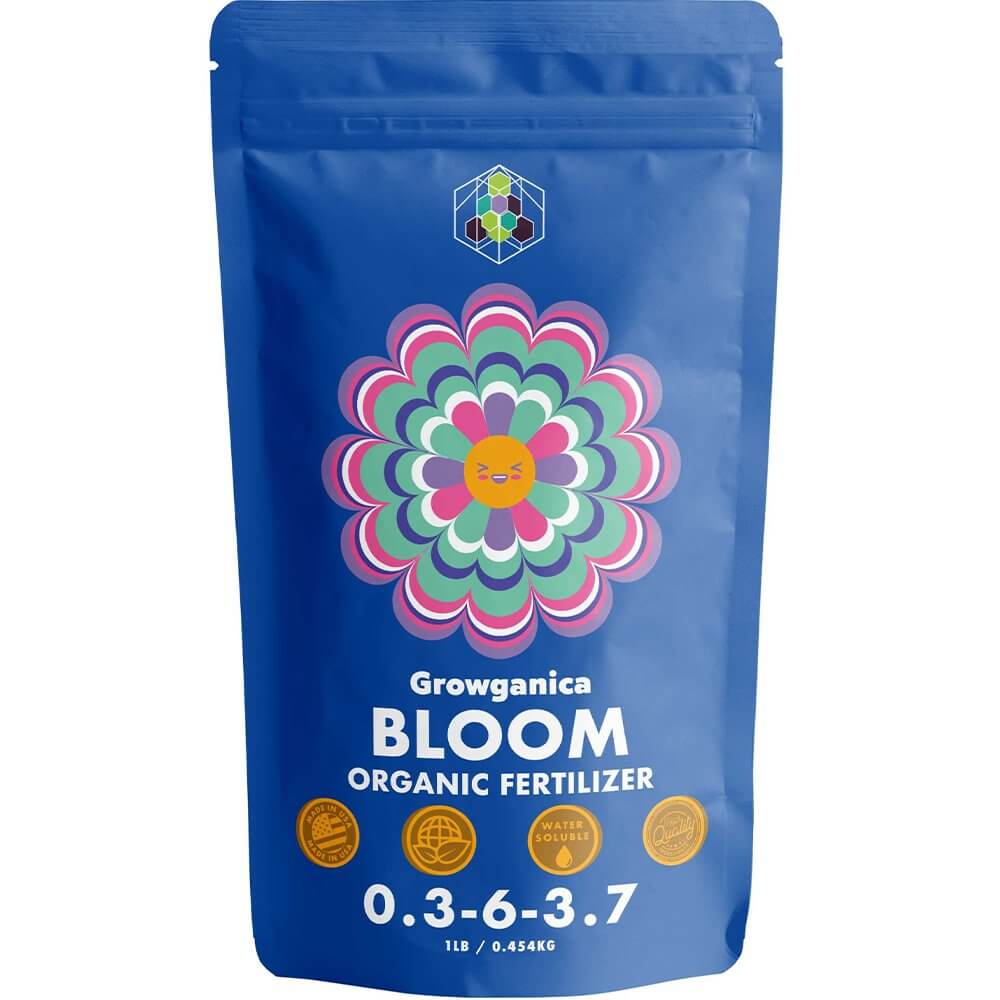 Growganica Bloom Organic Plant Food Bigger Flowers for Maximum Harvest Fertilizer 0.3 - 6 - 3.7 - GROWGANICA