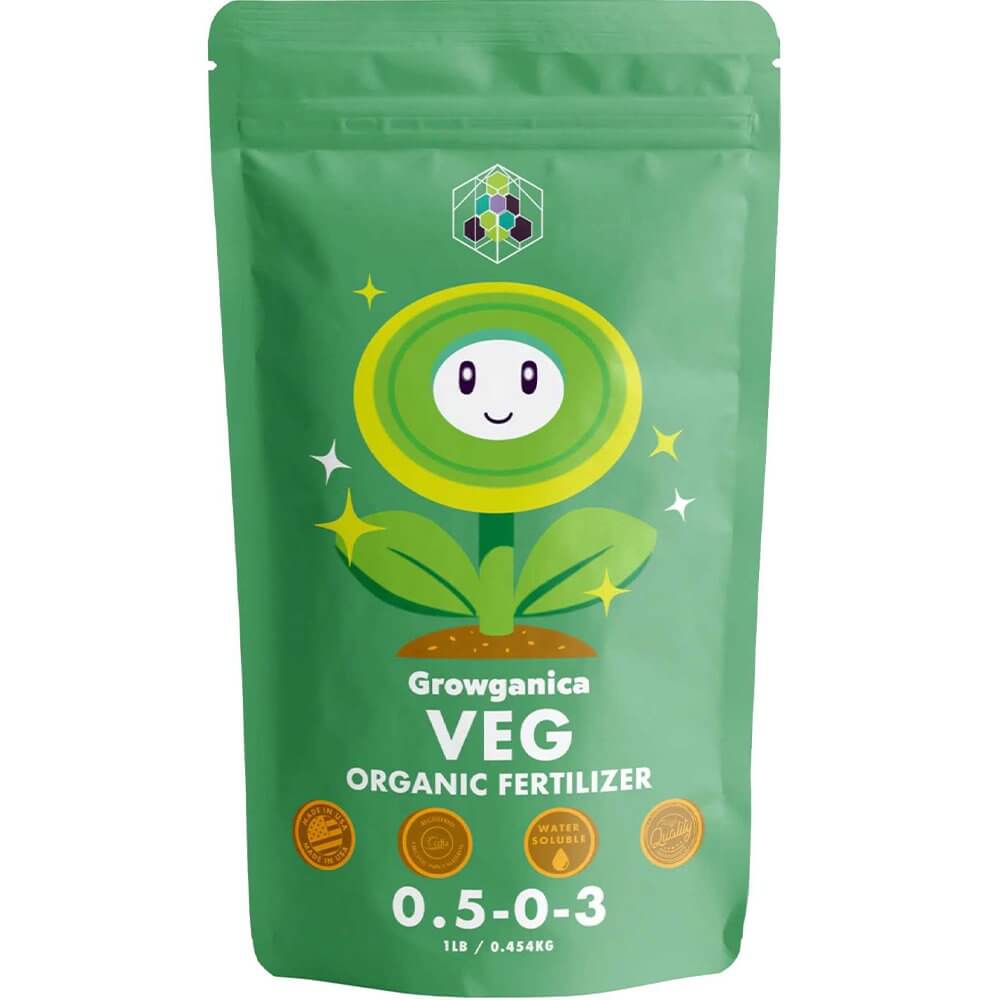 Growganica Veg Organic Plant Food for Vigorous Growth and Lush Canopy Fertilizer 0.5 - 0 - 3 - GROWGANICA
