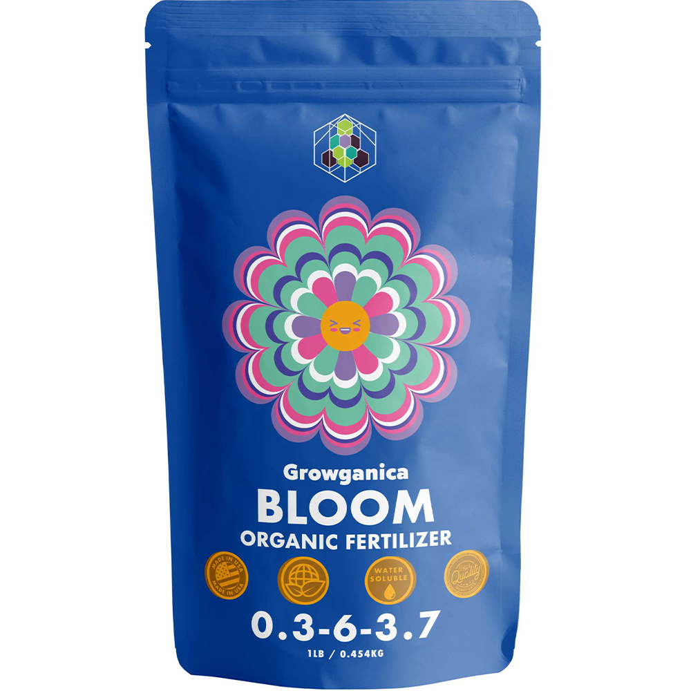 Growganica Bloom Organic Plant Food Bigger Flowers for Maximum Harvest Fertilizer 0.3-6-3.7