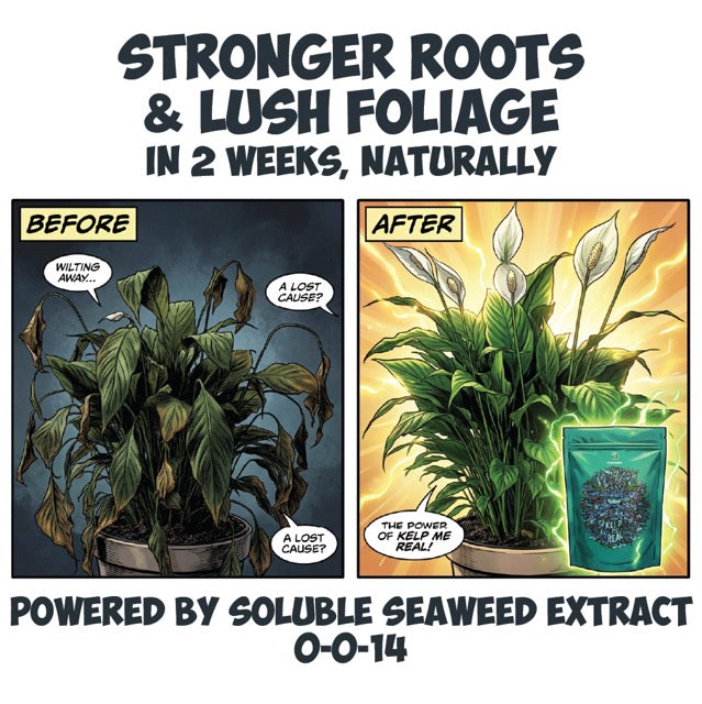 Growganica Kelp it Real OMRI Organic Soluble Seaweed 0-0-14 | Natural Plant Growth Stimulant & Fertilizer for Soil & Hydroponics